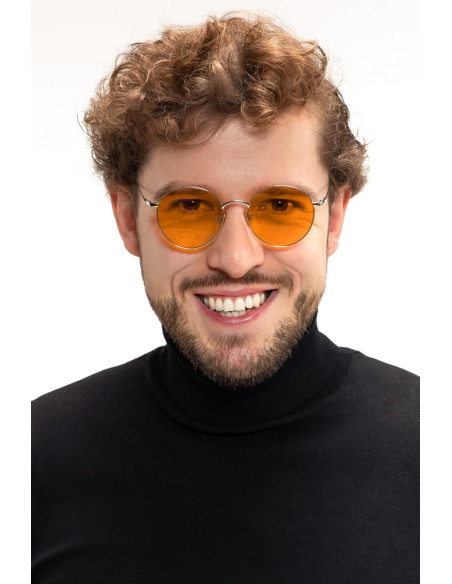 Okulary Blokujące Światło Niebieskie Chrome Orange NoBlue Mężczyzna