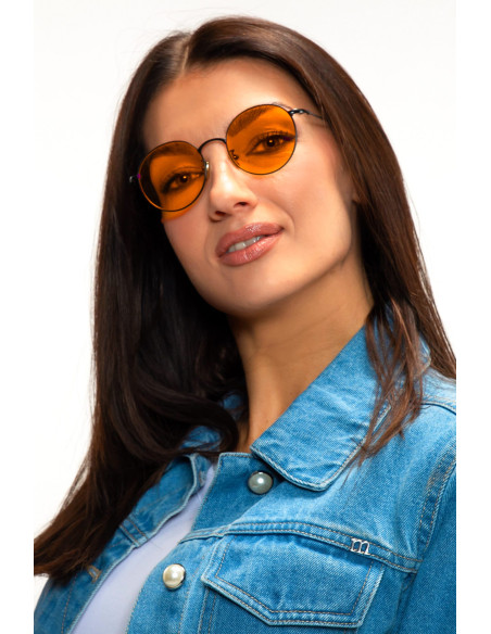 Okulary Blokujące Światło Niebieskie Black Orange NoBlue Kobieta