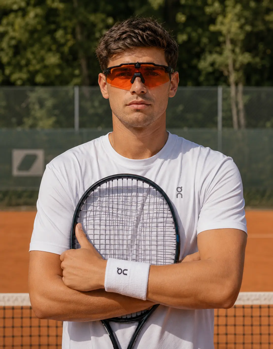 Okulary NoBlue na modelu